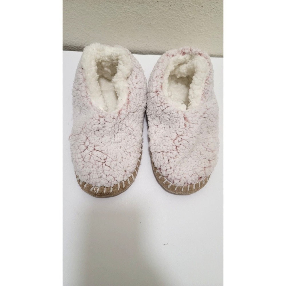 Lemon Womens Sherpa Fleece Slippers In Light Pink Size M‎